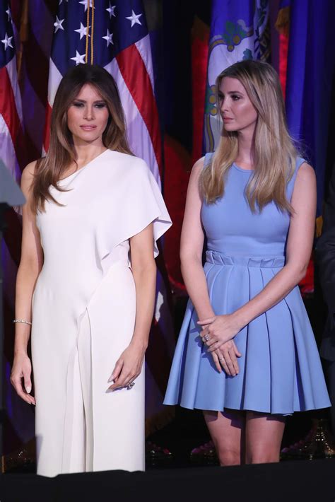 Melania Trump, Ivanka Trump Wearing Transparent。